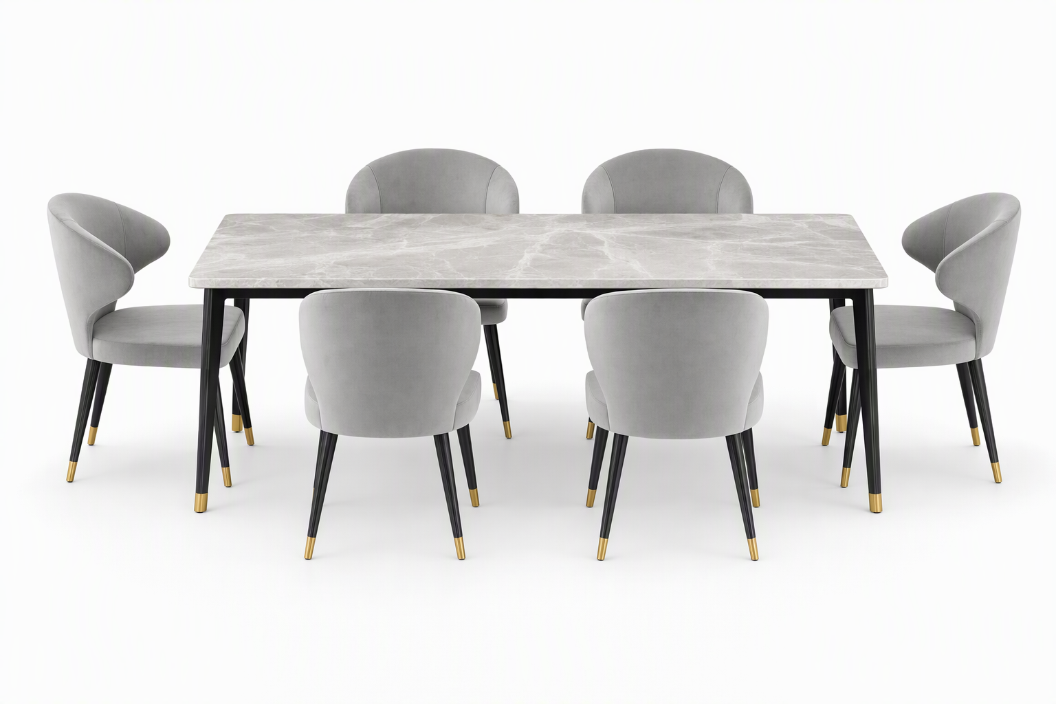 Custom Marble Top Dining Set
