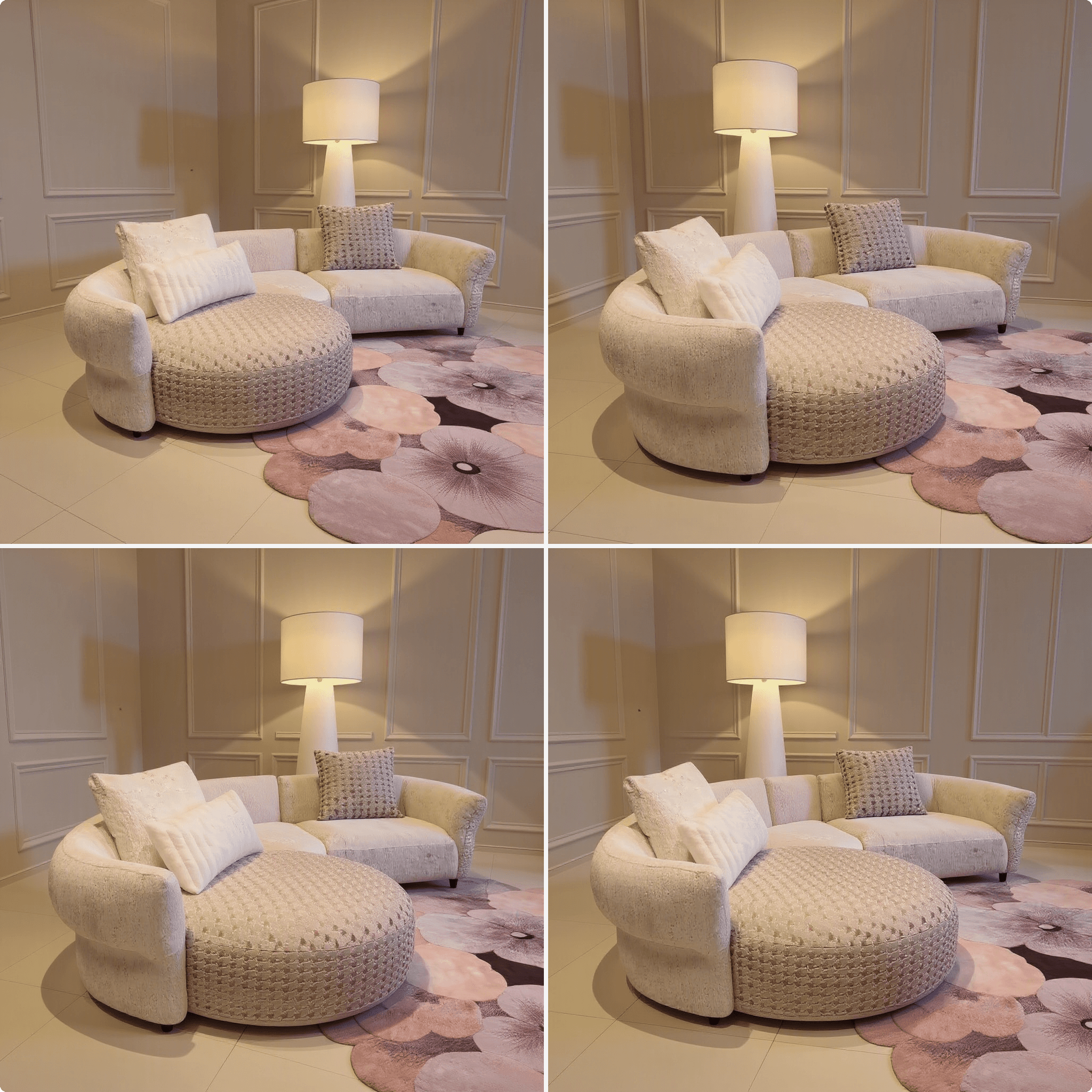 Custom 4 Seater Curved Lounge Sofa