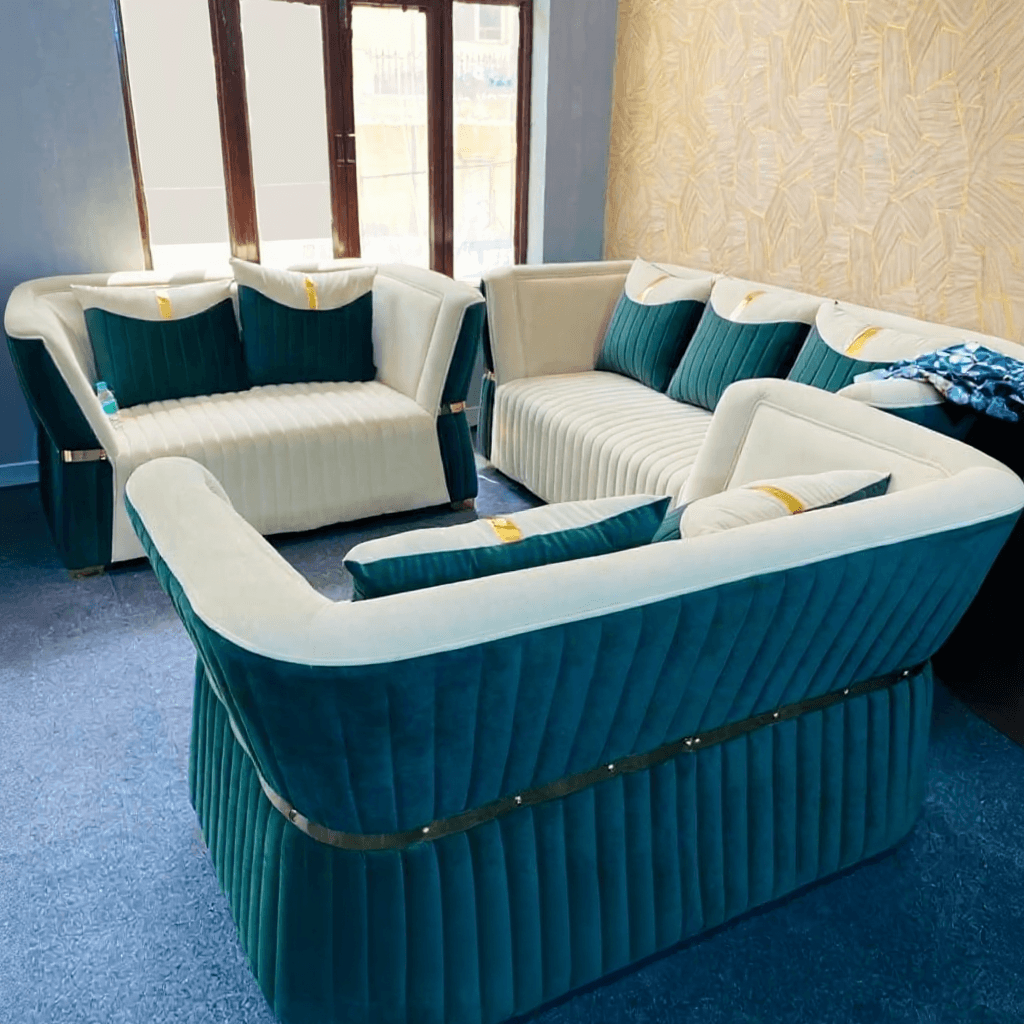 Custom 7‑Seater Sofa Set With Center Table