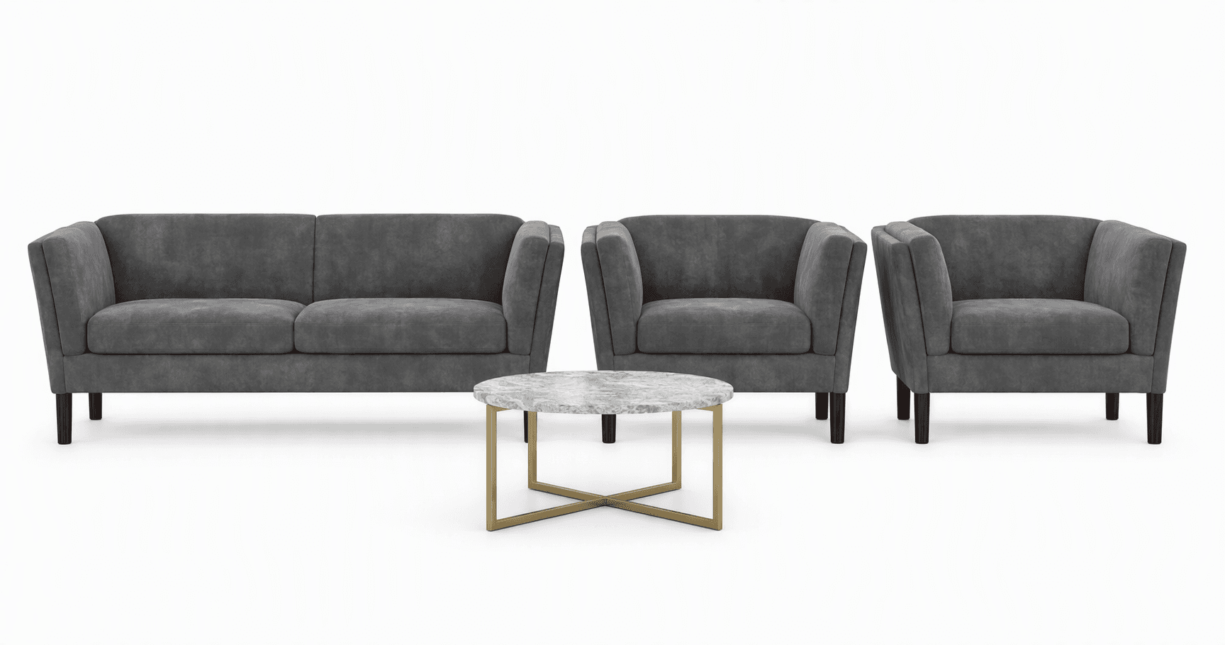 Custom 5-Seater Sofa Set with Center Table