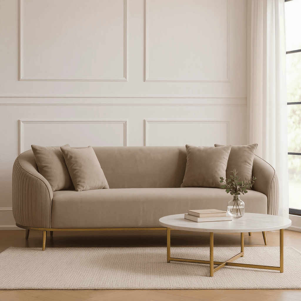 2‑Seater Sofa With Center Table