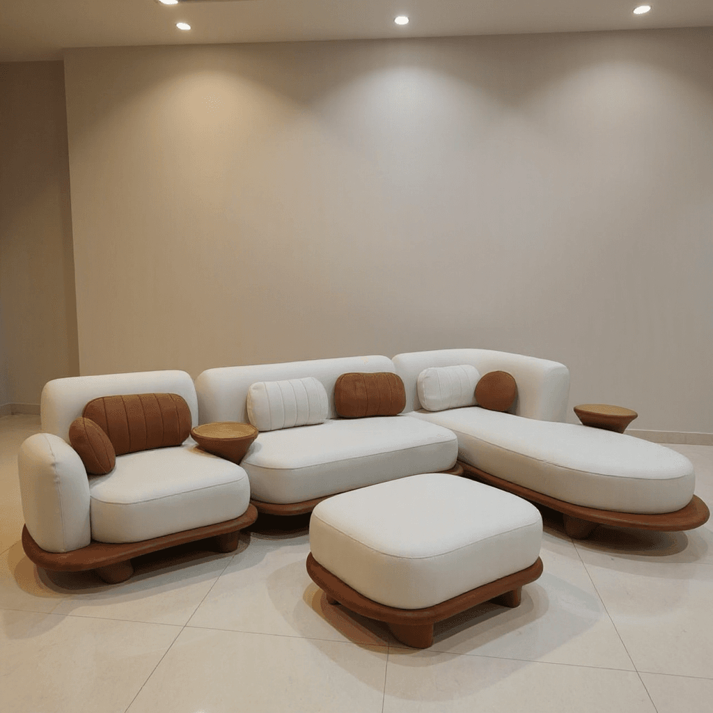 Custom 6-Seater Designer Sofa Set