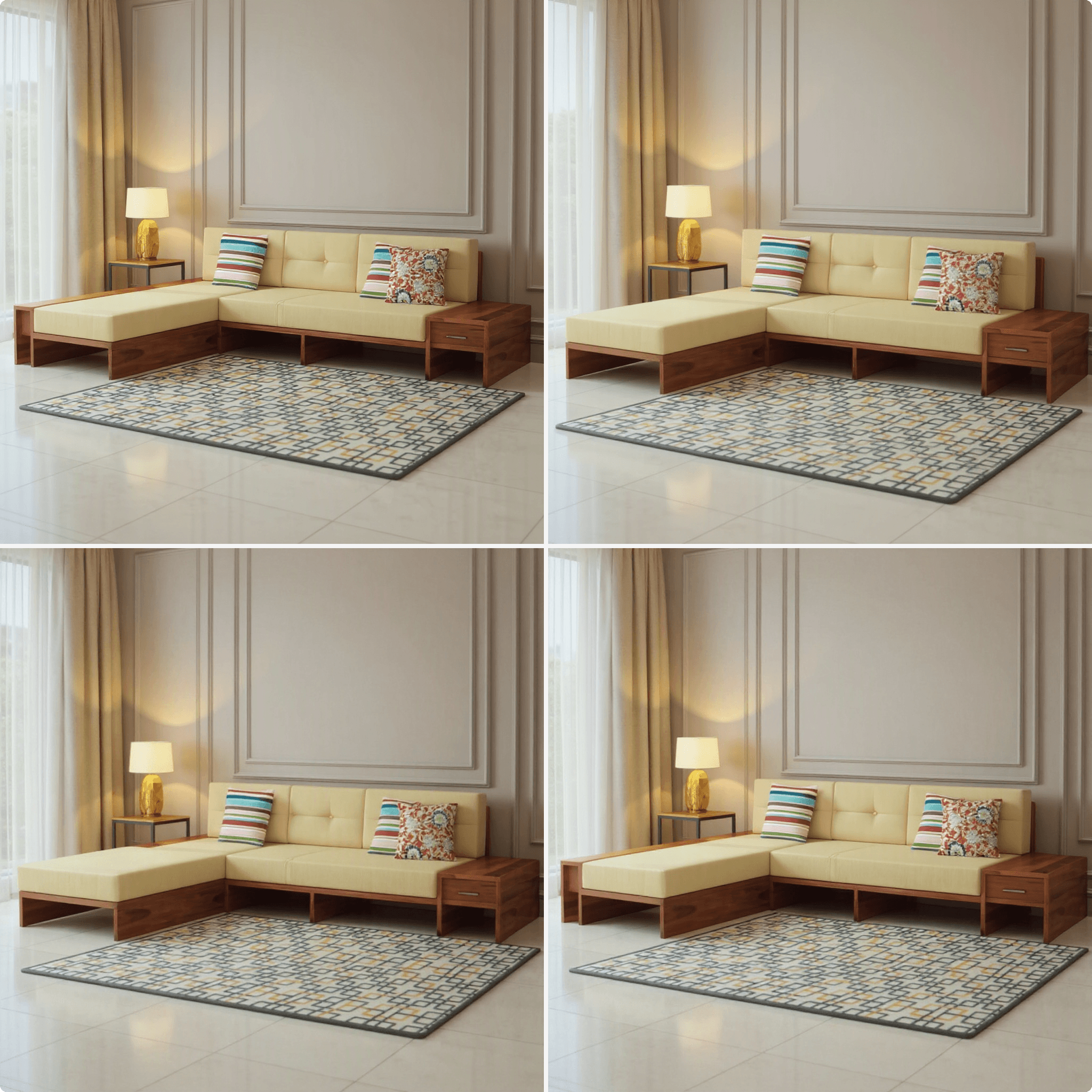 Custom L Shape Sofa Set