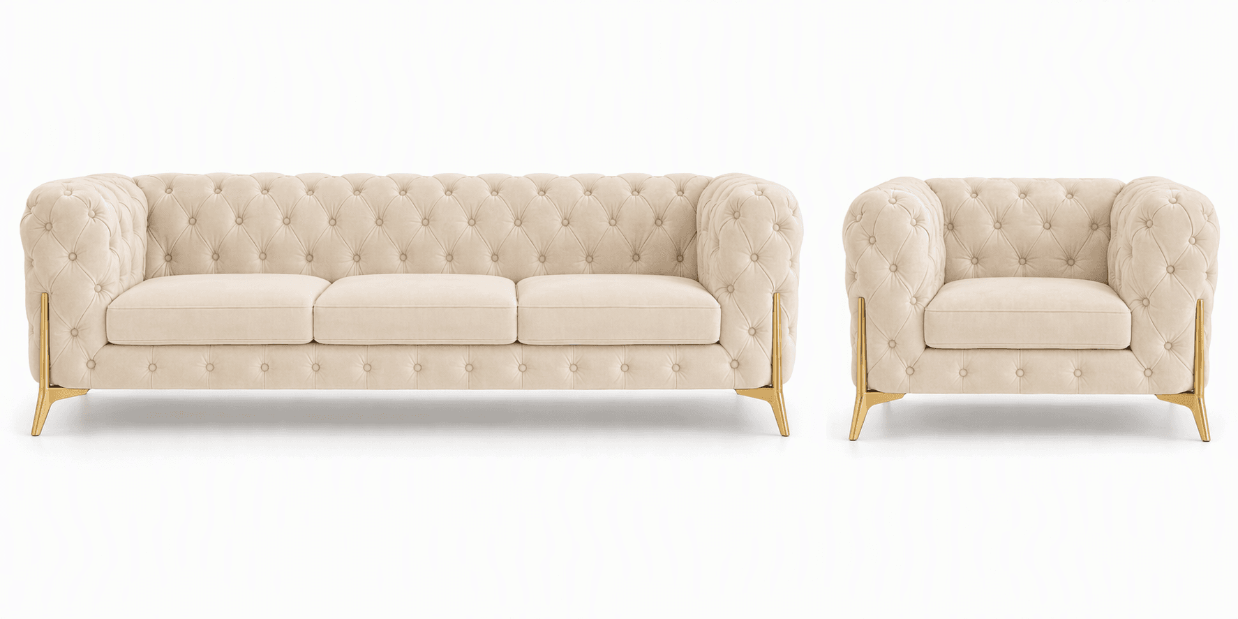 Custom Chesterfield Fabric Sofa
