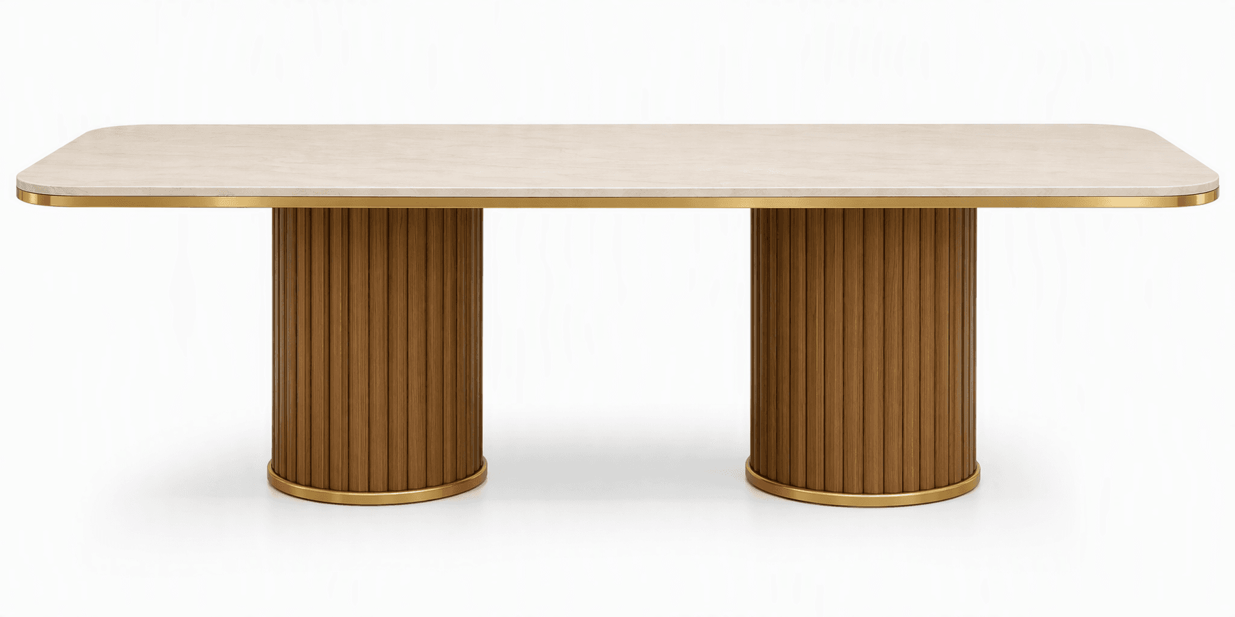 6-Seater Marble Top Dining Table Set