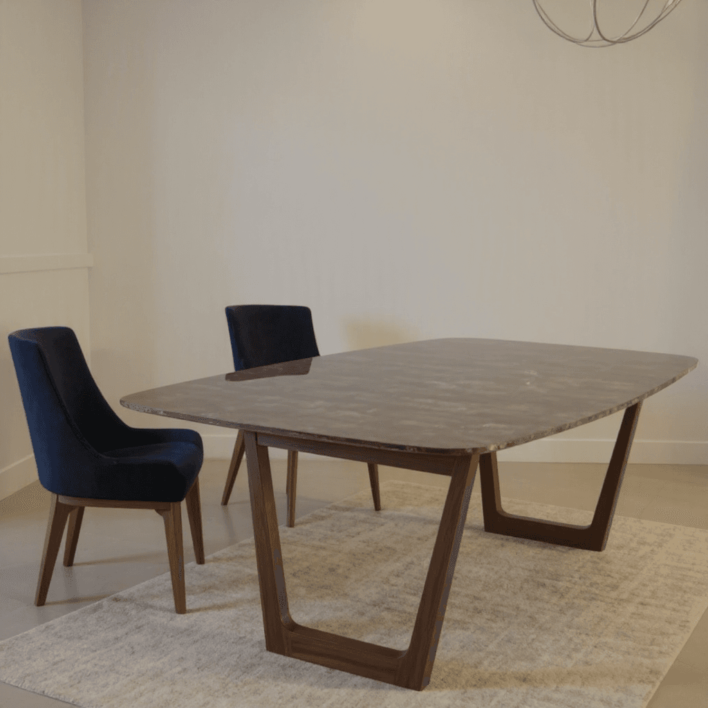 6 Seater Marble Top Dining Set