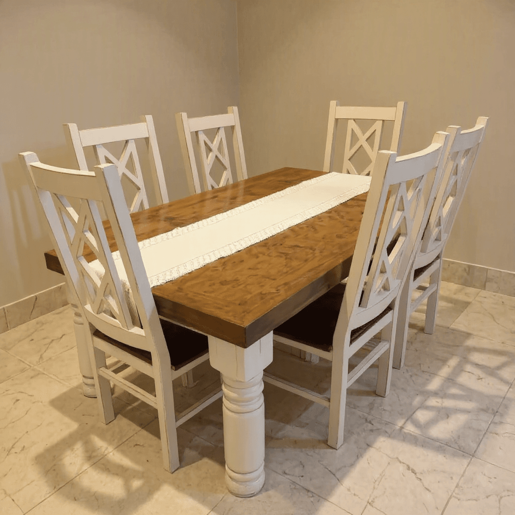 6 Seater Traditional Dining Set