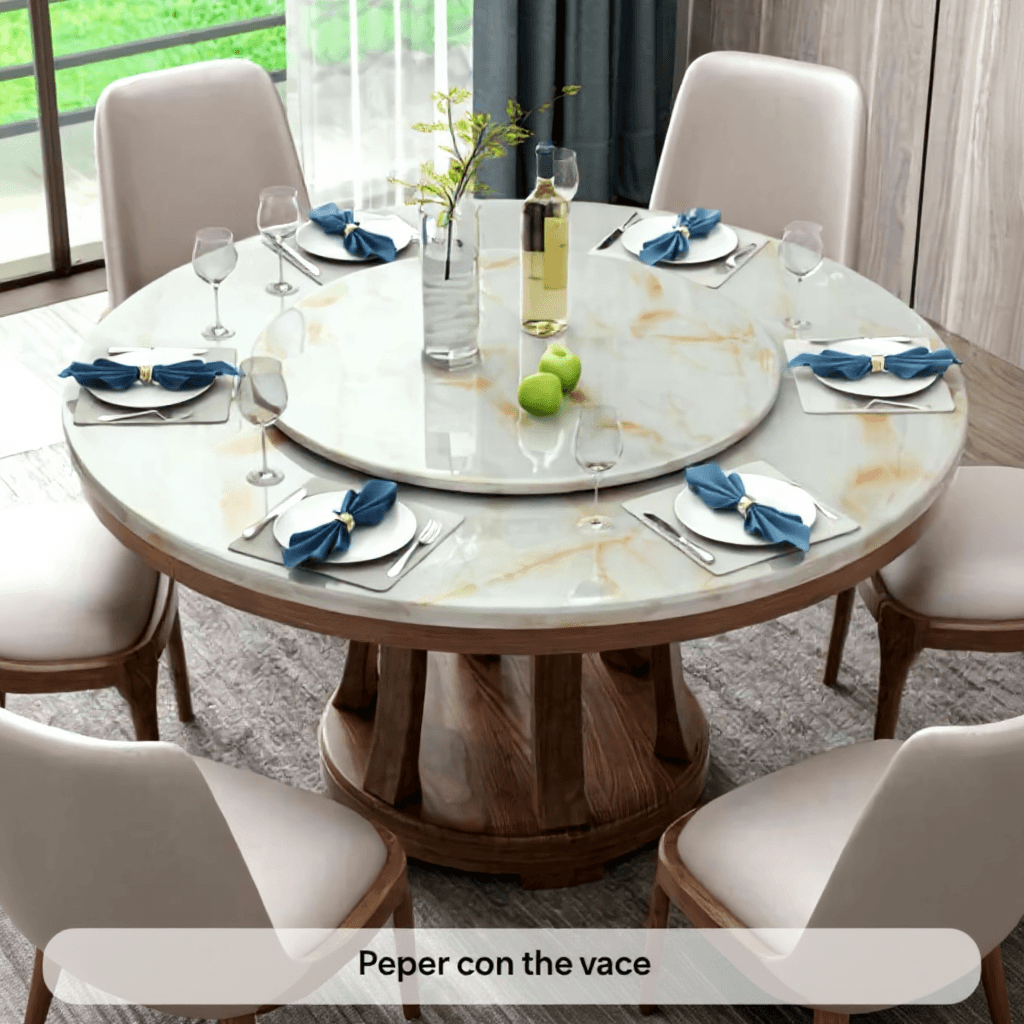 Round Marble Dining Set
