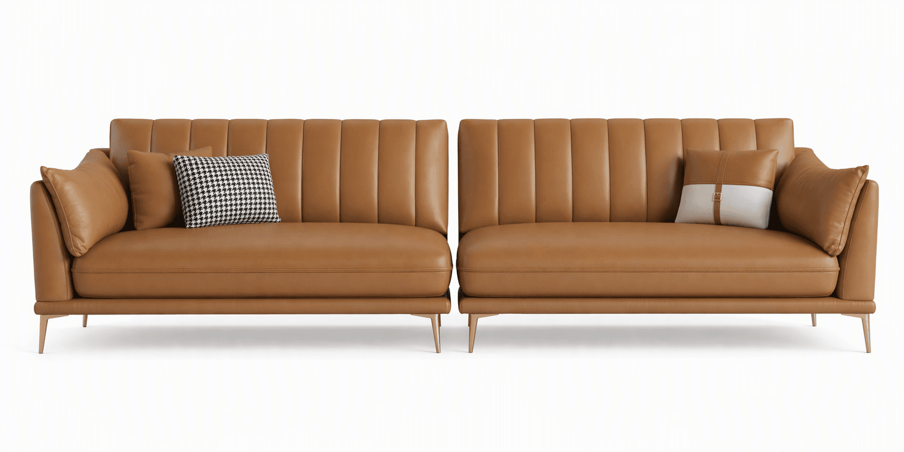 Custom 2-Seater Sofa with Center Table