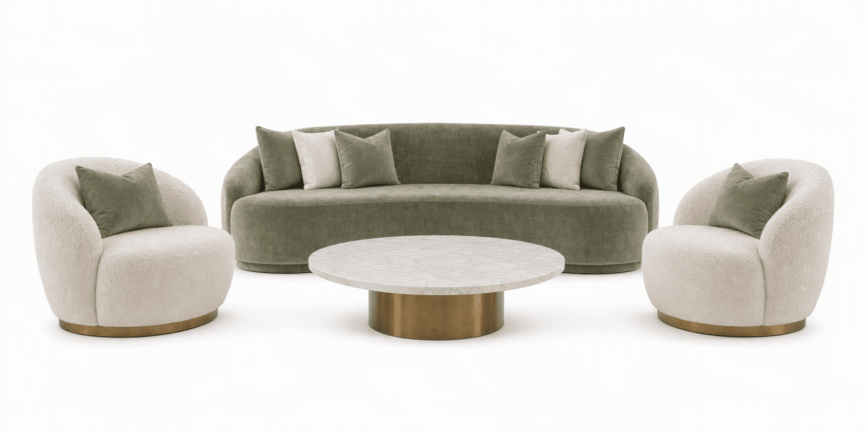 3+2 Seater Curved Sofa