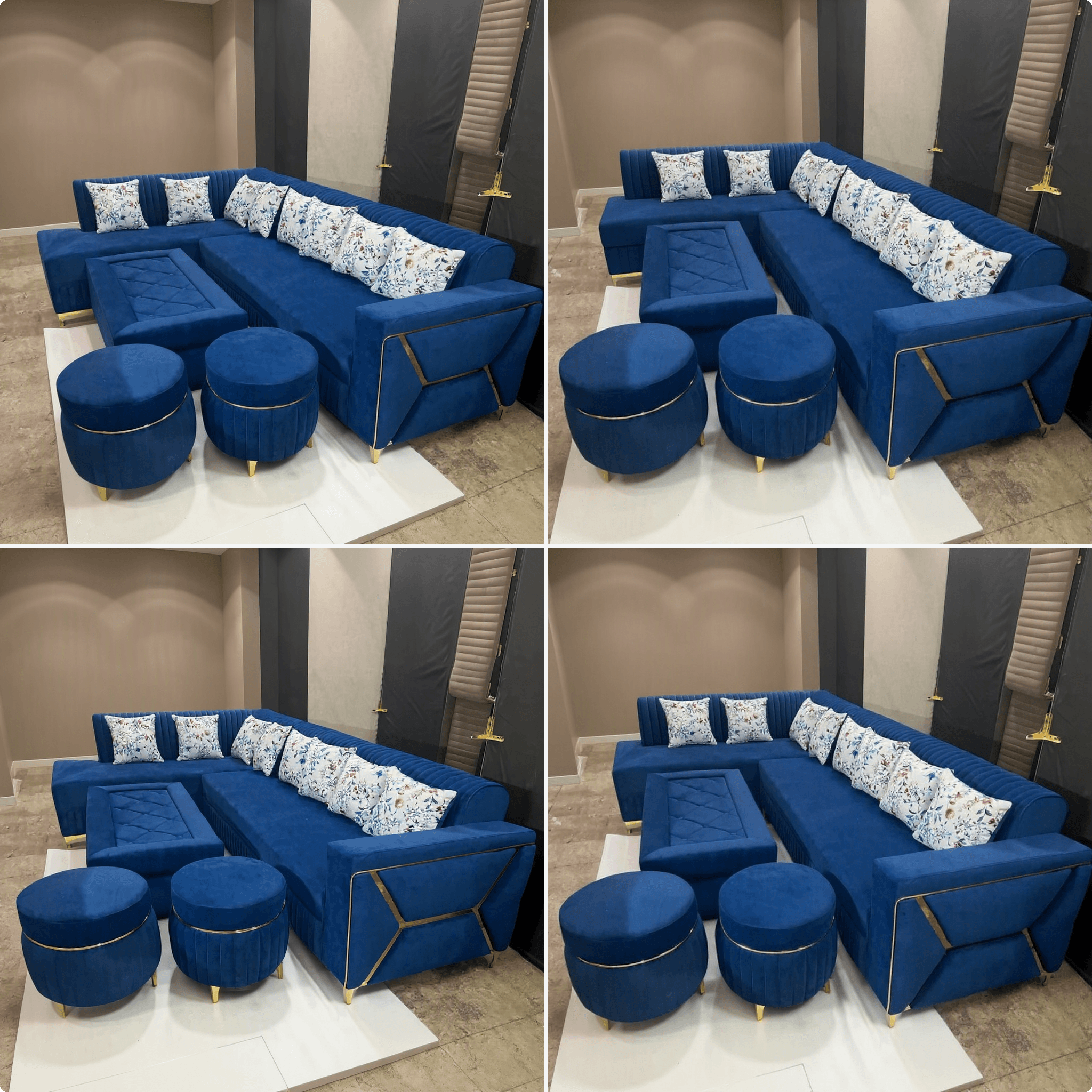 Custom 7‑Seater Sofa With Center Table