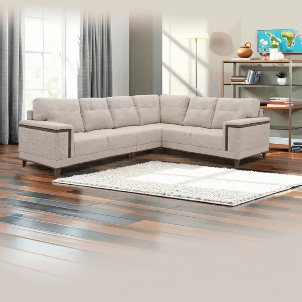 L‑Shape Sofa With Center Table