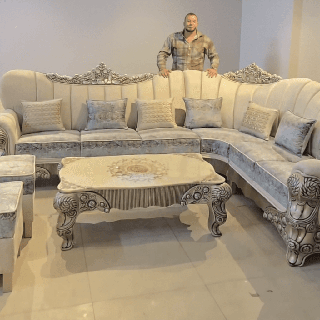 6 Seater Glass Top Dining Table