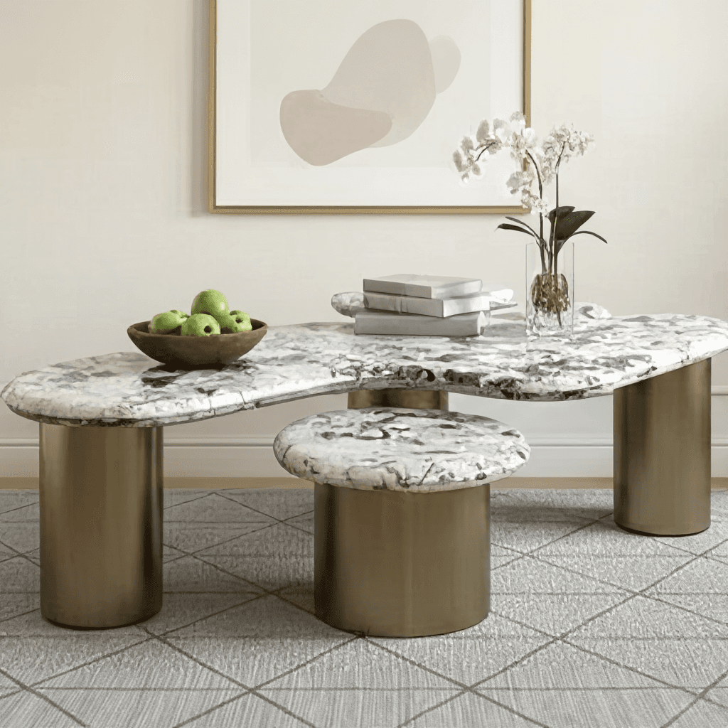 Custom Marble Top Center Table